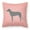Pink, variant on Carolines Treasures BB3803PW1818 Irish Wolfhound Checkerboard Green Fabric Decorative Pillow