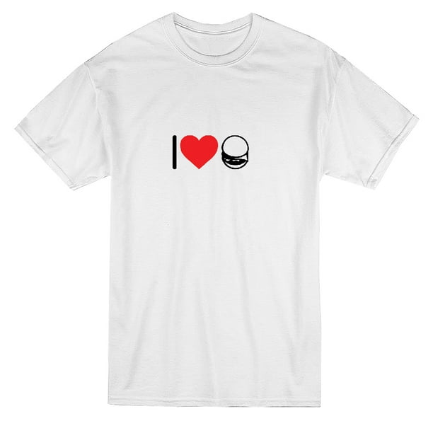 I Heart Burger Graphique T-shirt Blanc pour Hommes