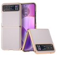 thumbnail image 1 of Para Motorola Razr 40 5g Pu cuero + Pc Glitter Phone Case Nano galvanoplastia cubierta a prueba de arañazos, 1 of 5