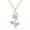 Rose Gold, variant on 1/20 CT White Natural Diamond Encrusted Leaf Pendant Necklace 14k White Gold Over Sterling Silver with 18" Chain (I-J Color, I2-I3 Clarity)