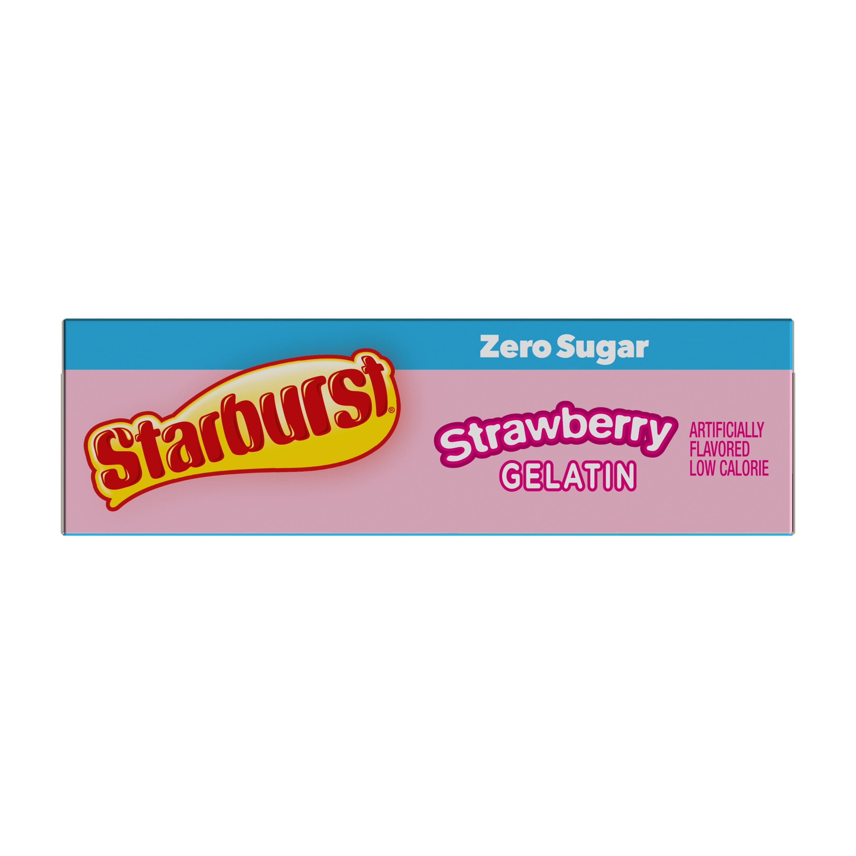 (6 pack) Starburst Sugar-Free All Pink Strawberry Gelatin Mix, 8 Servings, 0.69 oz Cardboard Box