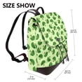 thumbnail image 2 of Ratiio Broccoli Vegetables Pattern Womens Backpack Purse Leather Backpack Purse for Women Travel Fashion Backpack Designer Ladies Shoulder Bags, 2 of 4
