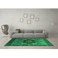 thumbnail image 3 of Ahgly Company Indoor Round Oriental Green Industrial Area Rugs, 7' Round, 3 of 4