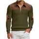 thumbnail image 4 of Ceisia Men Color Block Long Sleeve Zipper Casual Daily Outdoor Versatile Gift Fashion Athletic Top, 4 of 8