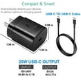thumbnail image 2 of Sony Xperia XZ1, 2 Pack USB-C Super Fast Charging Wall Charger-25W PD Charger Adapter with Type-C Cable(3ft) - Black, 2 of 3