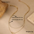 thumbnail image 2 of NICKSUN 18K Gold / Silver Plated Double Layer Necklace - Stainless Steel Herringbone & CZ Tennis Chain, Tarnish-Free Minimalist Stackable Choker for Women, 2 of 6