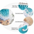 thumbnail image 6 of Ocean Beach Waterproof Fabric Shower Curtain,Coastal Nautical Starfish Shells Sea Waves Waterproof Fabric Shower Curtain for Bathroom Curtains Bathtubs Shower Curtains with 12 Hooks Extra Long 72x84, 6 of 8