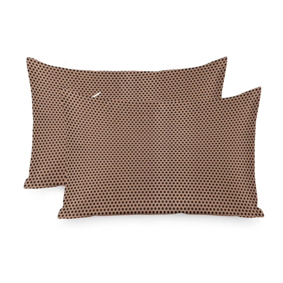Satin Pillowcase for Hair and Skin King Size 2 Pack Brown Metal Hole Satin Pillow Case Soft Cool Silk Copper Industrial Net Eye Texture Pillowcases with Hidden Zipper Throw Pillow Covers 20x36 Inch
