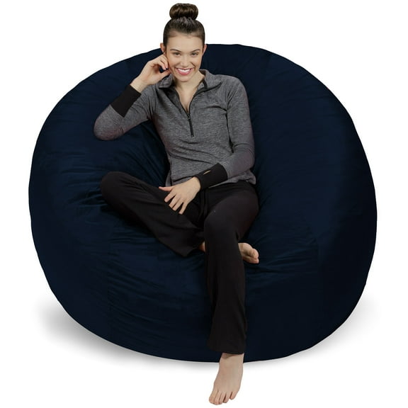 Sofa Sack Giant Microsuede Bean Bag Chair, Kids, Adults, 6ft, Navy