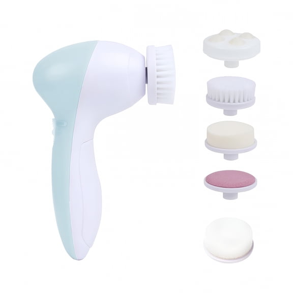 ACDANC Electric Facial Cleansing Brush, Waterproof Rechargeable Face Scrubber with 5 Heads