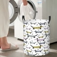 thumbnail image 5 of Gukieu Dachshund Dog Puppy Print Round Dirty Clothes Bag, Waterproof Standing Home Bathroom Storage Basket Car Trunk Storage Bag-Medium, 5 of 6