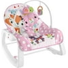 Fisher-Price Infant-to-Toddler Rocker Seat with Vibrations and Toy Bar, Pink Critters