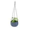 thumbnail image 2 of Northlight 5.5" Contemporary Faceted Hanging Outdoor Planter - Blue/Brown, 2 of 2