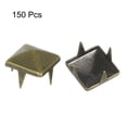 thumbnail image 3 of 150Pack Square Pyramid Rivets for Clothing, 7mm Four-Jaw Studs Spikes, Copper Punk Rock Nailhead Spots(Bronze Tone), 3 of 6