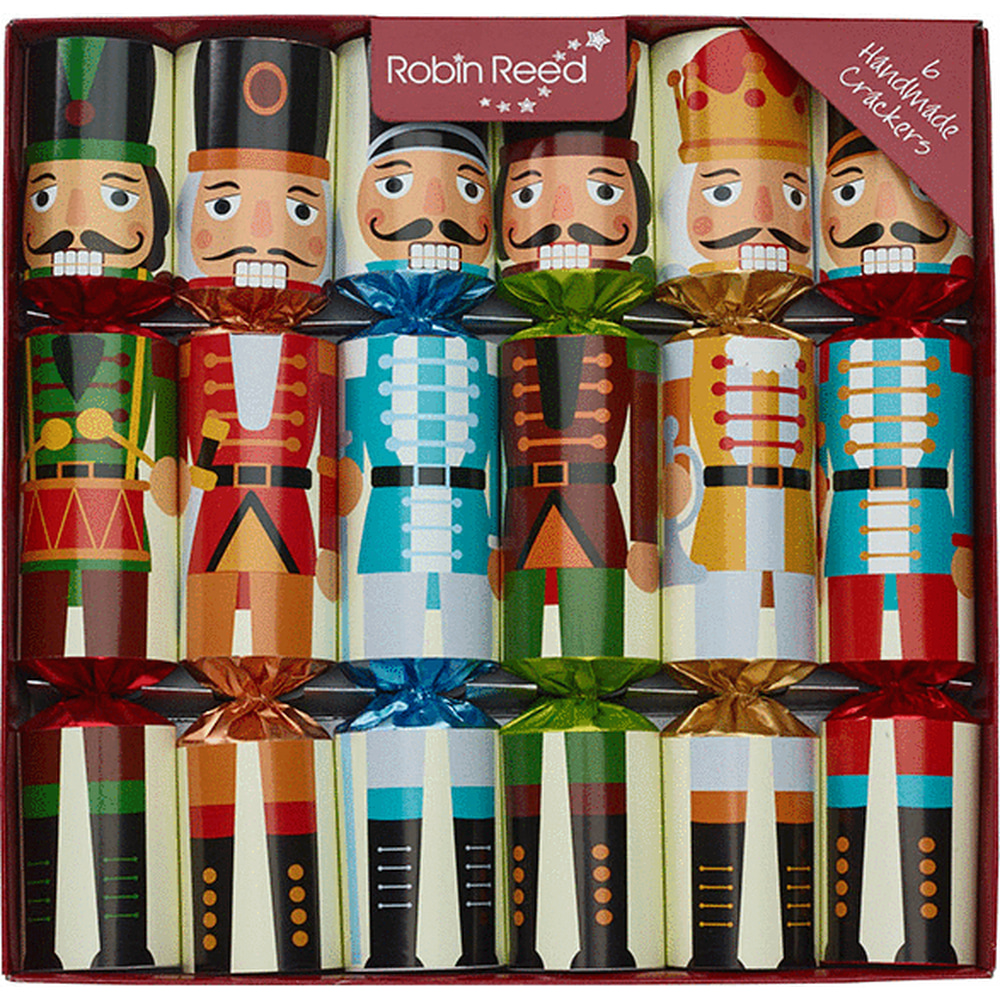 Robin Reed 6Piece Nutcracker Christmas Crackers