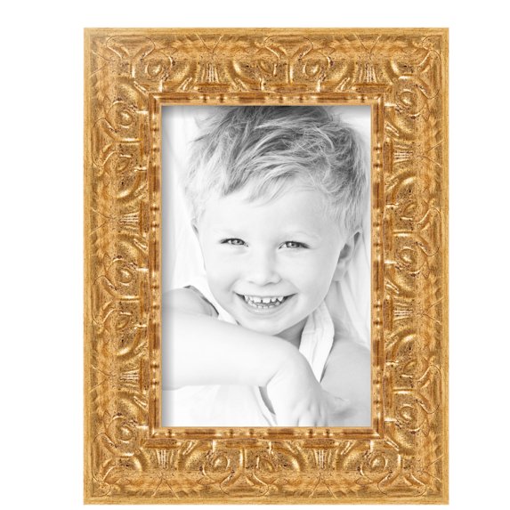 ArtToFrames 8" x 12" Antique Floral Gold Picture Frame, 8x12 inch Multi Wood Poster Frame (WOM-5169), 2 Pack