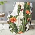 thumbnail image 2 of Funny Cactus Throw Blanket - Plush, Soft, Comfy, Lightweight, Warm, Fuzzy, Cozy and Charming Flannel Blanket Perfect for Couch, Travel, Bed, Office, Outdoor - 50in×40in, 2 of 6