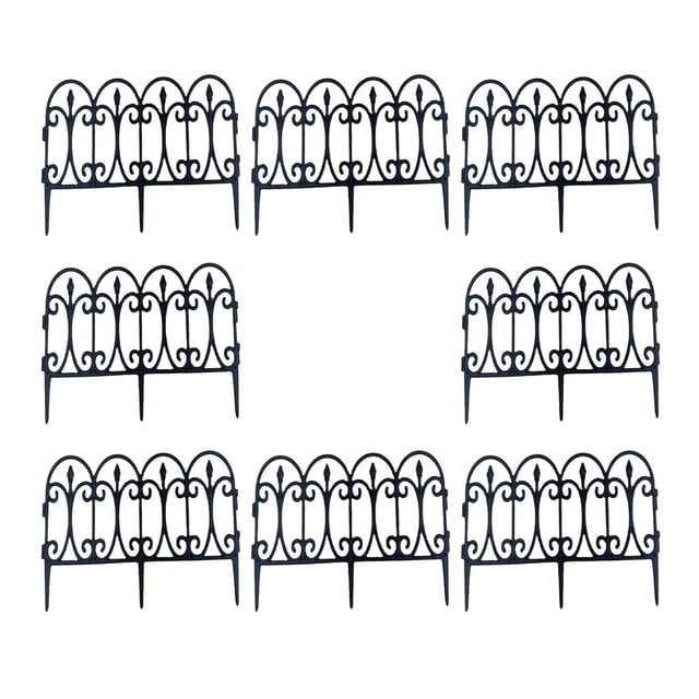 Garden Fence Ornament Landscape Edging Flower Edging Panels Animal Barrier Fence 8pcs
