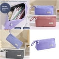 thumbnail image 2 of Light Weight Corduroy Pen Case Double Layered Pen Pouches with 2 Compartment Pencil Case Travel Cosmetic Storage Bag, 2 of 8