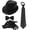 Black, variant on 4 Pcs Set Glitter Performance Props, Shiny Stage Show Outfits, Pre Tied Festive Bowtie Hat Outfit, Holiday Masquerade Theme Costume Accessories Set with Sparkling Sequins for Disco Parties