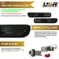 thumbnail image 3 of USR DEPO Rear Bumper Side Marker Lights (Left + Right) Compatible with 1994-1997 Honda Accord / 1992-1996 Honda Prelude / 1998-2002 Accord 2D Coupe Sidemarkers Lamps (All Smoked Crystal Lens), 3 of 9