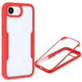 thumbnail image 1 of For iPhone 16e Case Acrylic TPU Clear Phone Cover with PET Screen Film - Green, 1 of 5