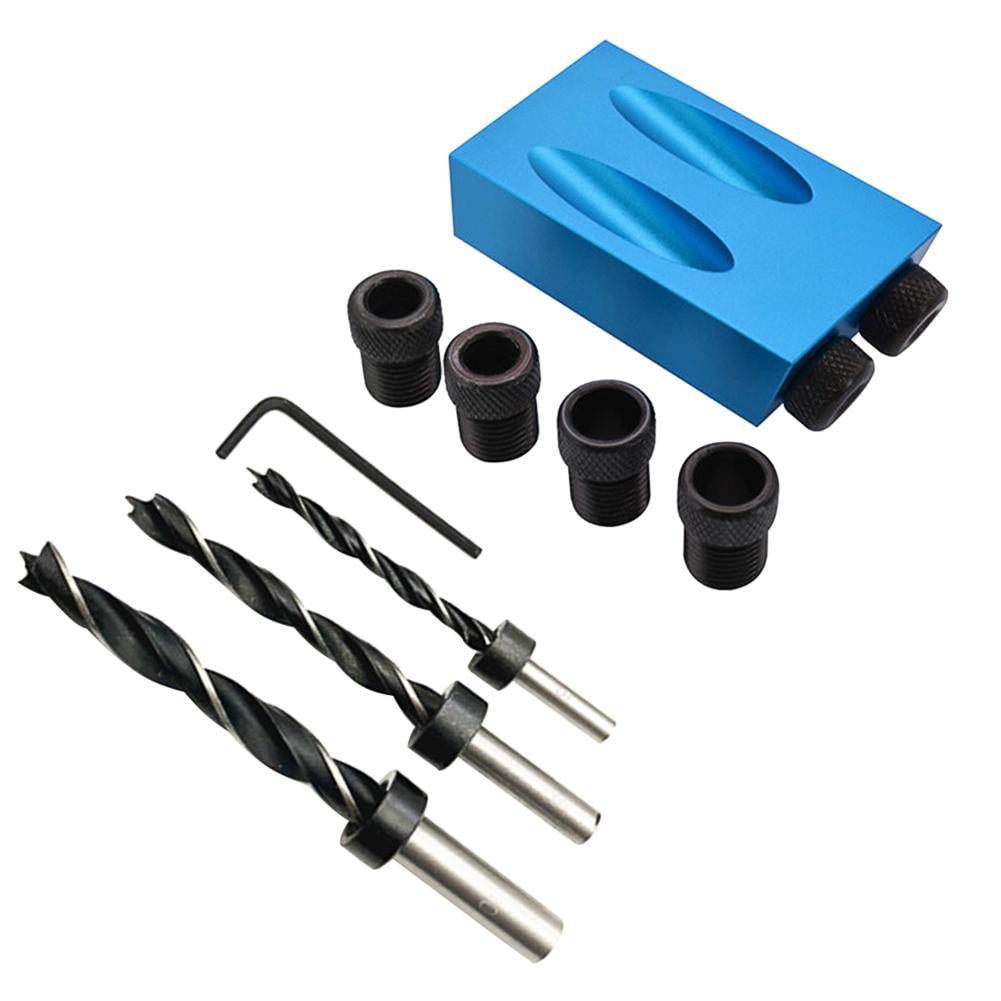 14pcs/set Oblique ​Hole Locator Wood Drill Bits Jig Clamp Kit for Woodworking 