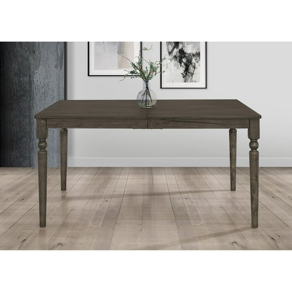 Home Design Clinton 7-Piece Dining Set, Taupe/Gray, Rectangular Table with Upholstered Back Chairs, Modern Classic Style