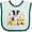 White and Green, variant on Inktastic Bookworm Border Collie Girls Baby Bib