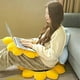 thumbnail image 4 of Cojín de girasol amarillo, alfombra, decoración del hogar, almohada de suelo reversible, cojín de asiento, almohadas decorativas de terciopelo suave y rellenas., 4 of 5