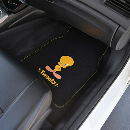A Set Of 4 Universal Fit Plush Carpet Floor Mats Looney Tunes
