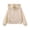 Beige-fBfu, variant on Vdoaml Girls Cropped Hooded Jacket Kids Full Zip Wind Coat Children Elastic Hem Long Sleeve Outerwear 13-14 Years Orange