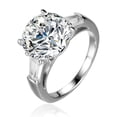 thumbnail image 5 of Anillo clásico de plata s925 con cuatro garras, anillo de diamantes Mosan de 5 quilates, anillo de diamantes de doble fila para mujer, 5 of 5