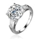 thumbnail image 5 of Anillo clásico de plata s925 con cuatro garras, anillo de diamantes Mosan de 5 quilates, anillo de diamantes de doble fila para mujer, 5 of 5