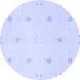 thumbnail image 1 of Ahgly Company Indoor Round Solid Blue Modern Area Rugs, 3' Round, 1 of 4