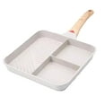 thumbnail image 1 of Triple Compartment Nonstick Saute Pan Versatile Indoor Outdoor Cooking For Breakfast Meals And Family Dining, 1 of 8