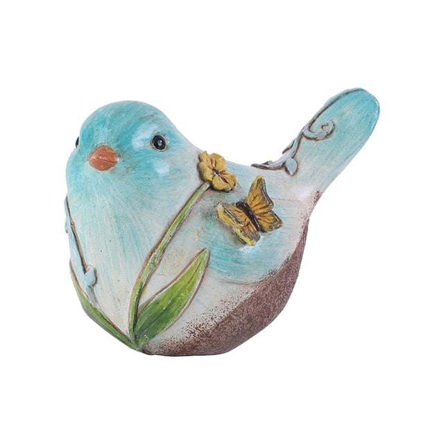 Estatuas de Pájaros Xihbxyly de Resina Pintadas a Mano Decoración de Jardín Figura de Mesa