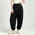 thumbnail image 6 of Levmjia Women High Waisted Jogger Pants Cuffed Ankle Length Casual Lounge Pants with Pockets Solid Color Elastic Waist Trousers, 6 of 6