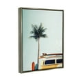 thumbnail image 3 of Stupell Industries Surf Bus Yellow With Palm Tree Photography Luster Gray Framed Floating Canvas Wall Art, 24x30, by Design Fabrikken, 3 of 5