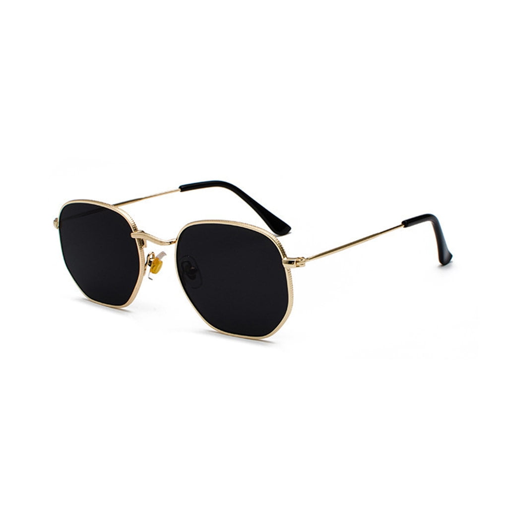 Hexagon sunglasses black hotsell