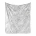 thumbnail image 1 of Marble Print Soft Flannel Fleece Throw Blanket, Abstract Soft Pastel Toned Onyx Stone Background with Grunge Effects, Cozy Plush for Indoor and Outdoor Use, 50" x 70", Pale Grey White, by Ambesonne, 1 of 6