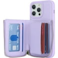 thumbnail image 5 of iPhone 13 pro max Phone case Wallet with Zipper Card Holders for Women, iPhone 13 pro max Case Wallet with Credit Card with Ring Kickstand Zipper Stand Case for iPhone13promax - Lilac, 5 of 18