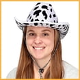 thumbnail image 4 of Sombrero de vaquero Sombrero divertido con estampado de vaca Sombrero de vaquero blanco y negro unisex Sincero Electrónica, 4 of 5