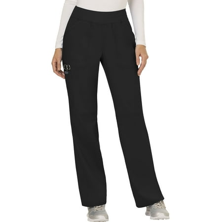 

Cherokee Workwear Revolution Women s Scrubs Pant Mid Rise Straight Leg Pull-on WW110 Black