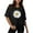 Black 1, variant on Womens Tops Plus Size Workout Crop Half Sleeve Crewneck Drop Shoulder Print T Shirts Summer Fall Casual Loose Solid Basic Tees Blouse,Khaki 1,2XL
