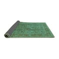 thumbnail image 2 of Ahgly Company Indoor Square Oriental Turquoise Blue Industrial Area Rugs, 3' Square, 2 of 4