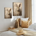 thumbnail image 2 of WFSposter Rabbit Canvas Wall Art Vintage Rabbit Painting Animal Landscape Art Retro Animal Wall Art Vintage Rabbit Picture Cute Animal Painting Cute Rabbit Poster Nursery Rabbit Picture Unframed, 2 of 7