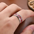 thumbnail image 4 of Titanium Steel Spider Ring With Oil Dripping Patch Design Beveled Edge Band Ring For Men Bold Patch Ring Style, 4 of 5