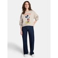 thumbnail image 4 of Disney Mickey Mouse Women's Cropped Boxy Graphic Sweatshirt, Sizes XXS-XXL, 4 of 5