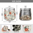 thumbnail image 2 of Yayeee Ashtray with Lid for Cigarette Smokeless Stainless Steel Home Ash Holder, Red and White Floral Pattern, 2 of 7